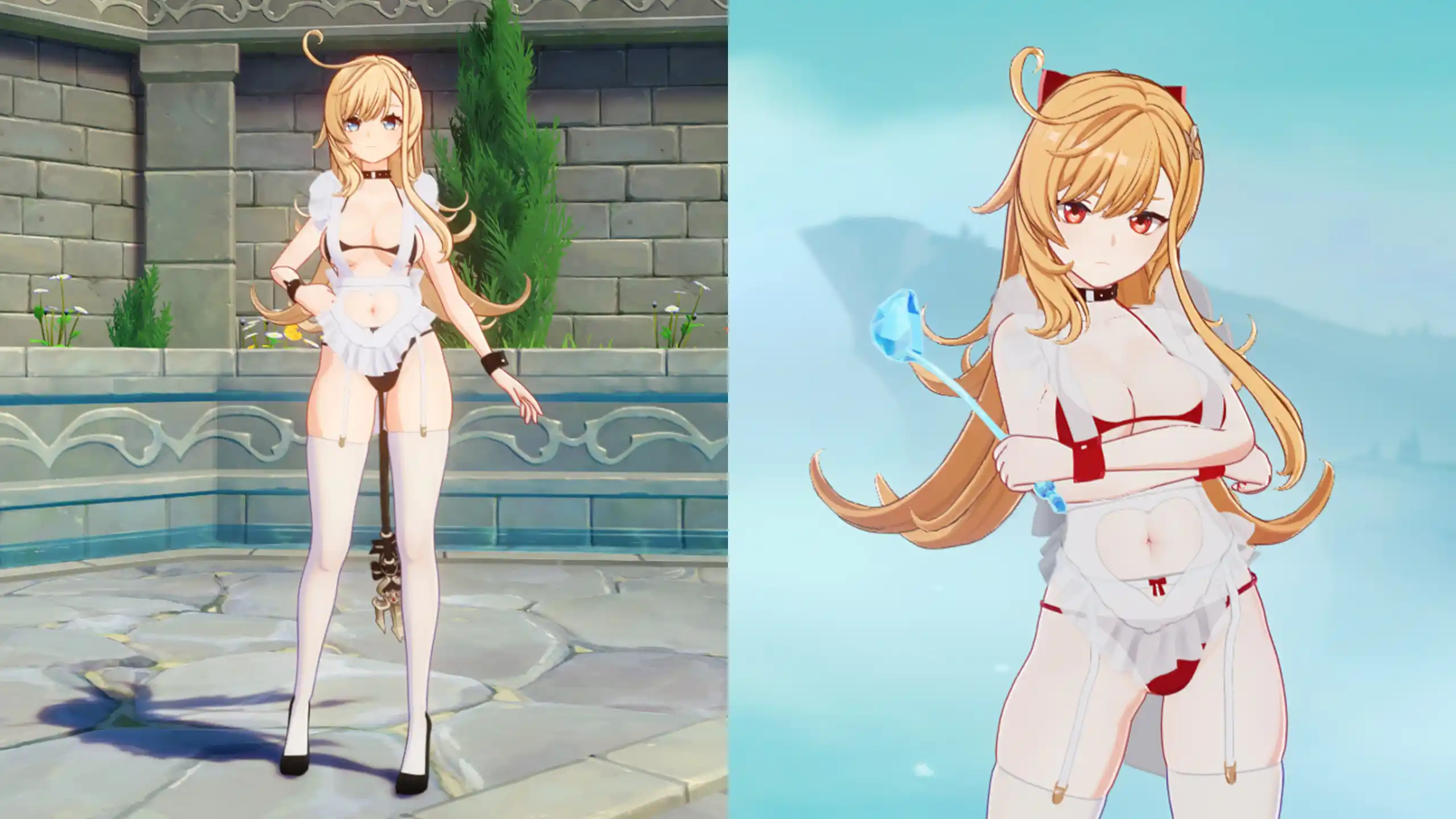 原神 エスコフィエ Escoffier Maid Bikini Mod mod