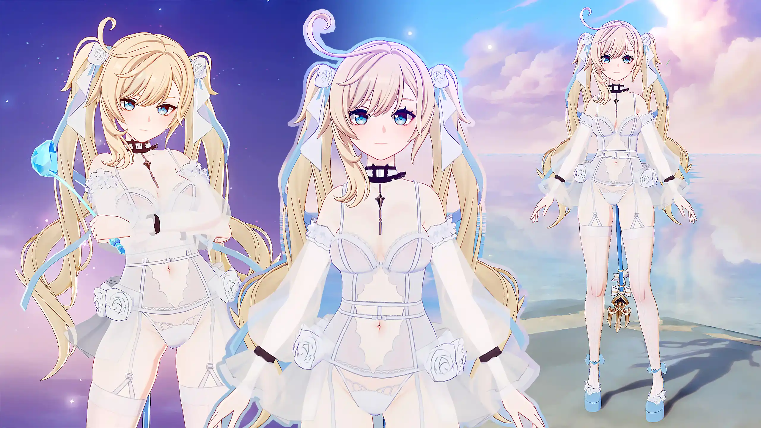 原神 エスコフィエ Escoffier Wedding Lingerie Mod mod