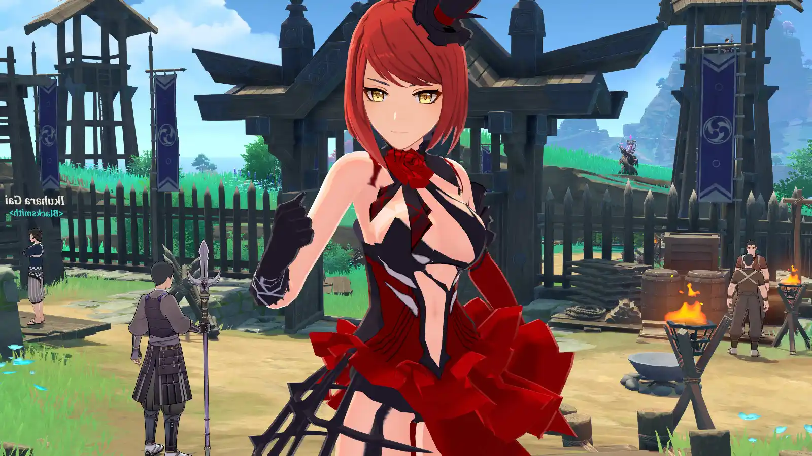 原神 九条裟羅（くじょう さら） [Kujou Sara]Blood Rose Sara mod