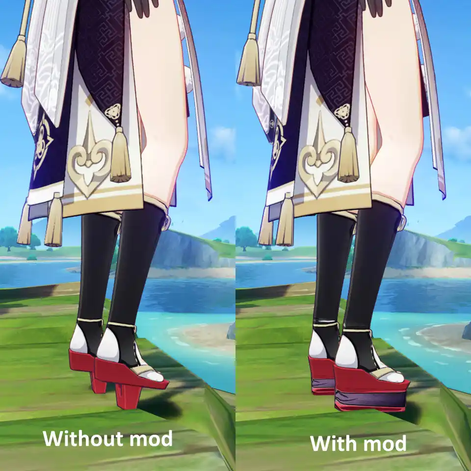 原神 九条裟羅（くじょう さら） Kujo Sara No tengu geta mod