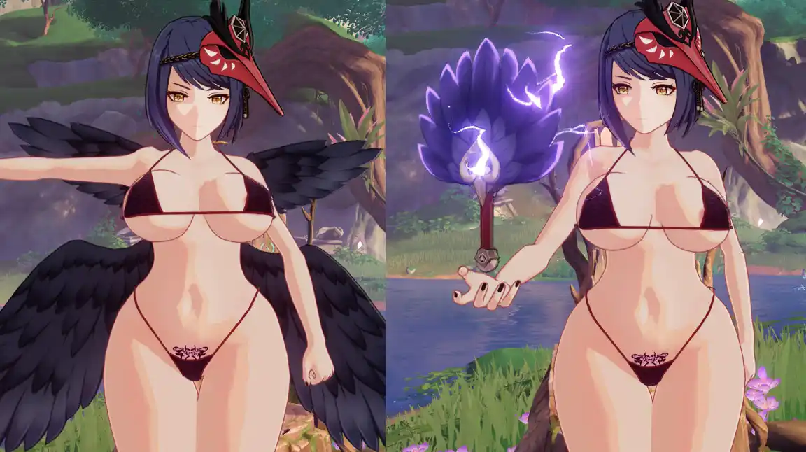 原神 九条裟羅（くじょう さら） Enhanced Sara Thick Thighs mod