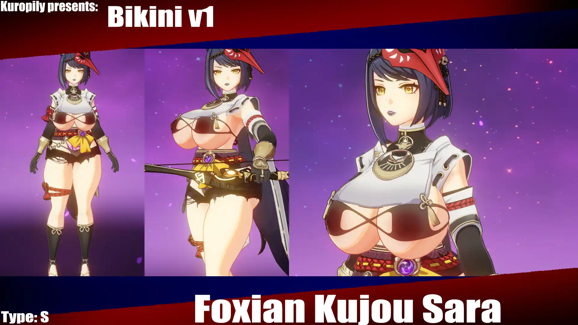 原神 九条裟羅（くじょう さら） Foxian Kujou Sara Bikini Type S mod
