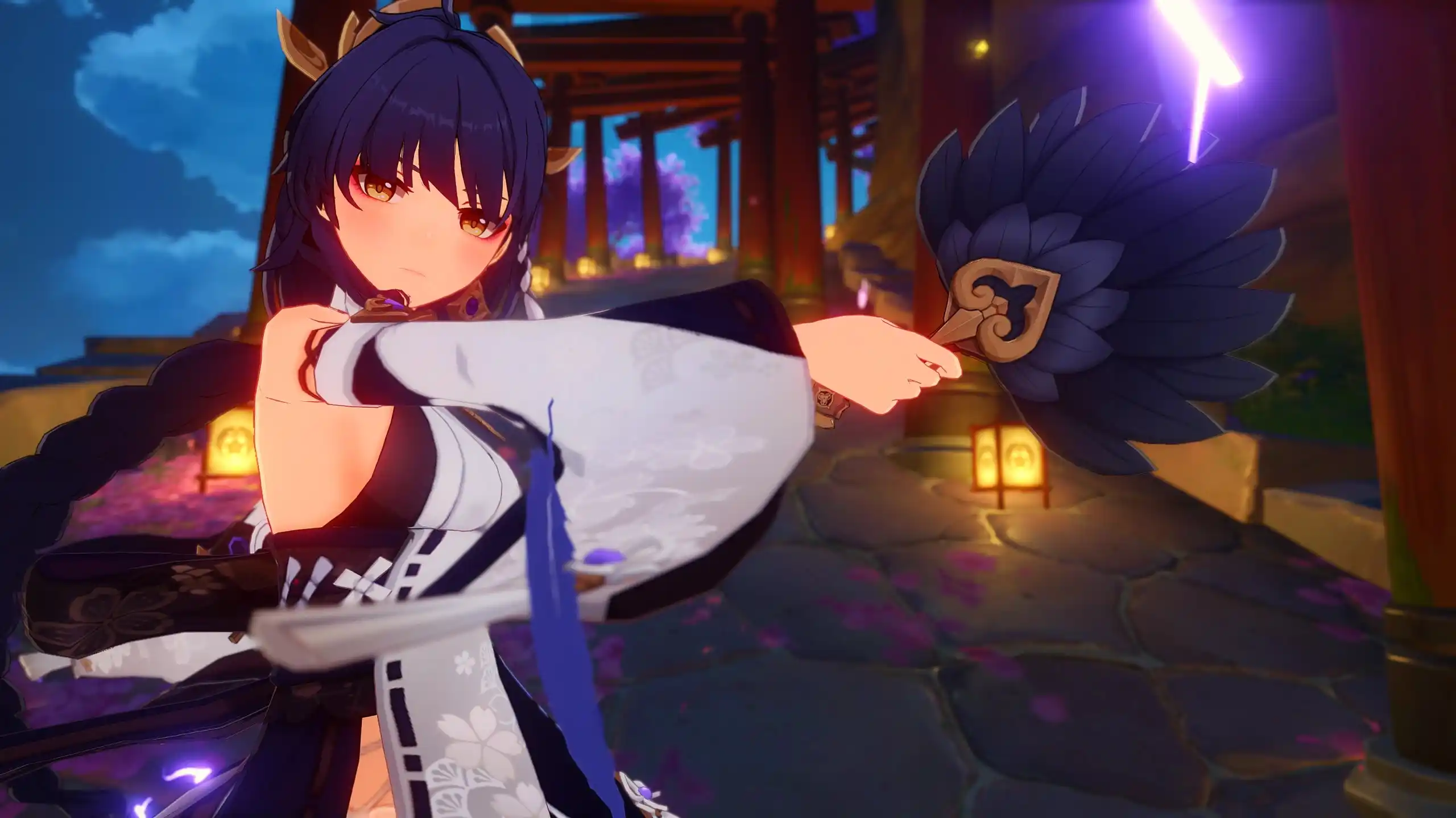原神 九条裟羅（くじょう さら） Black miko Sara mod
