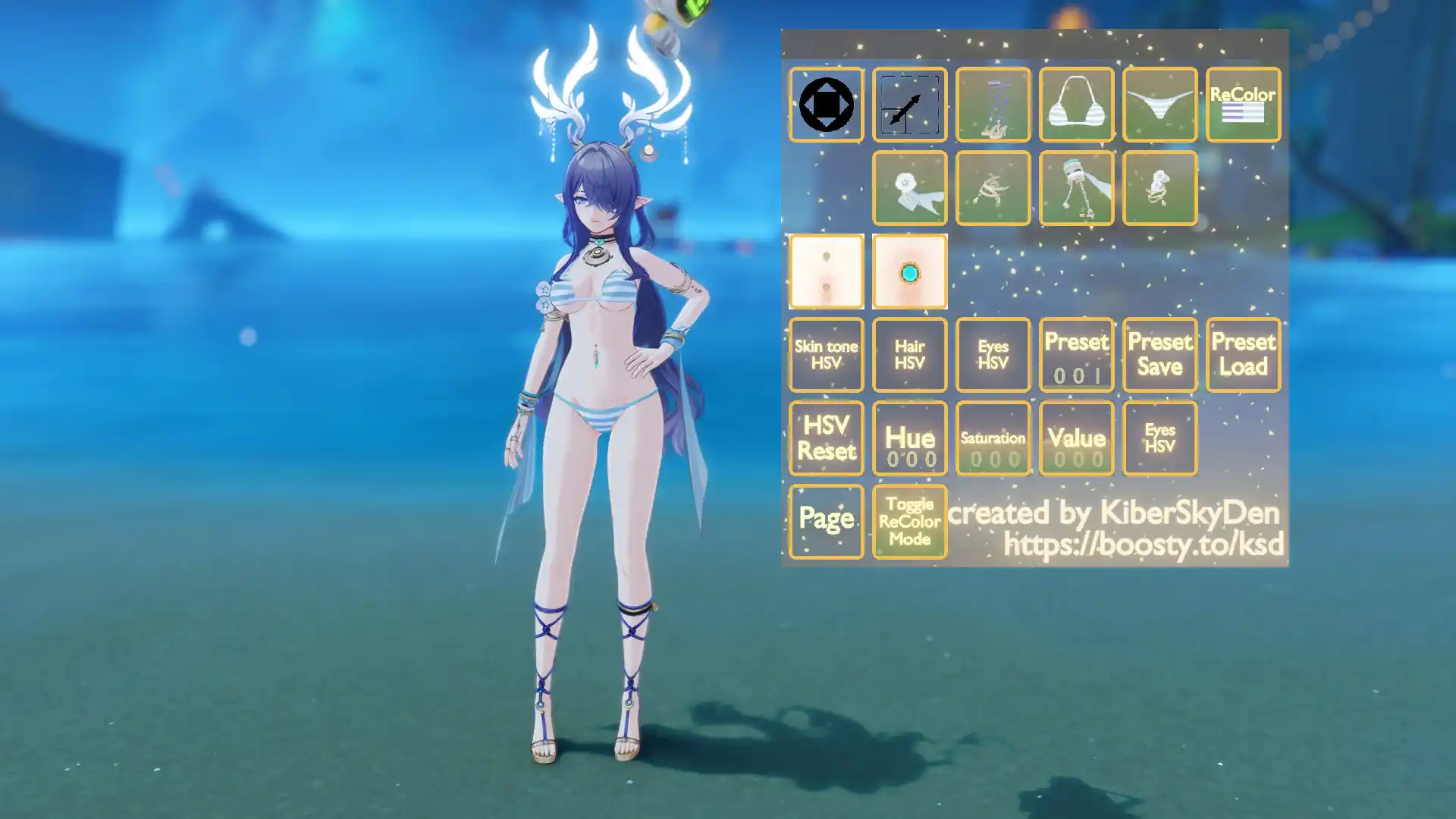 原神 ラウマ Lauma - Strip Bikini mod