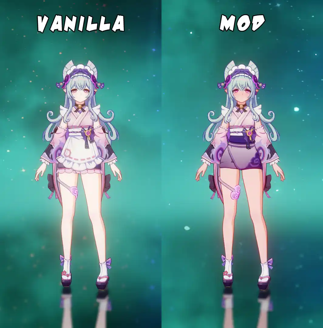 原神 夢見月瑞希（ゆめみづき みずき） mizuki shorter scirt + pantsu mod