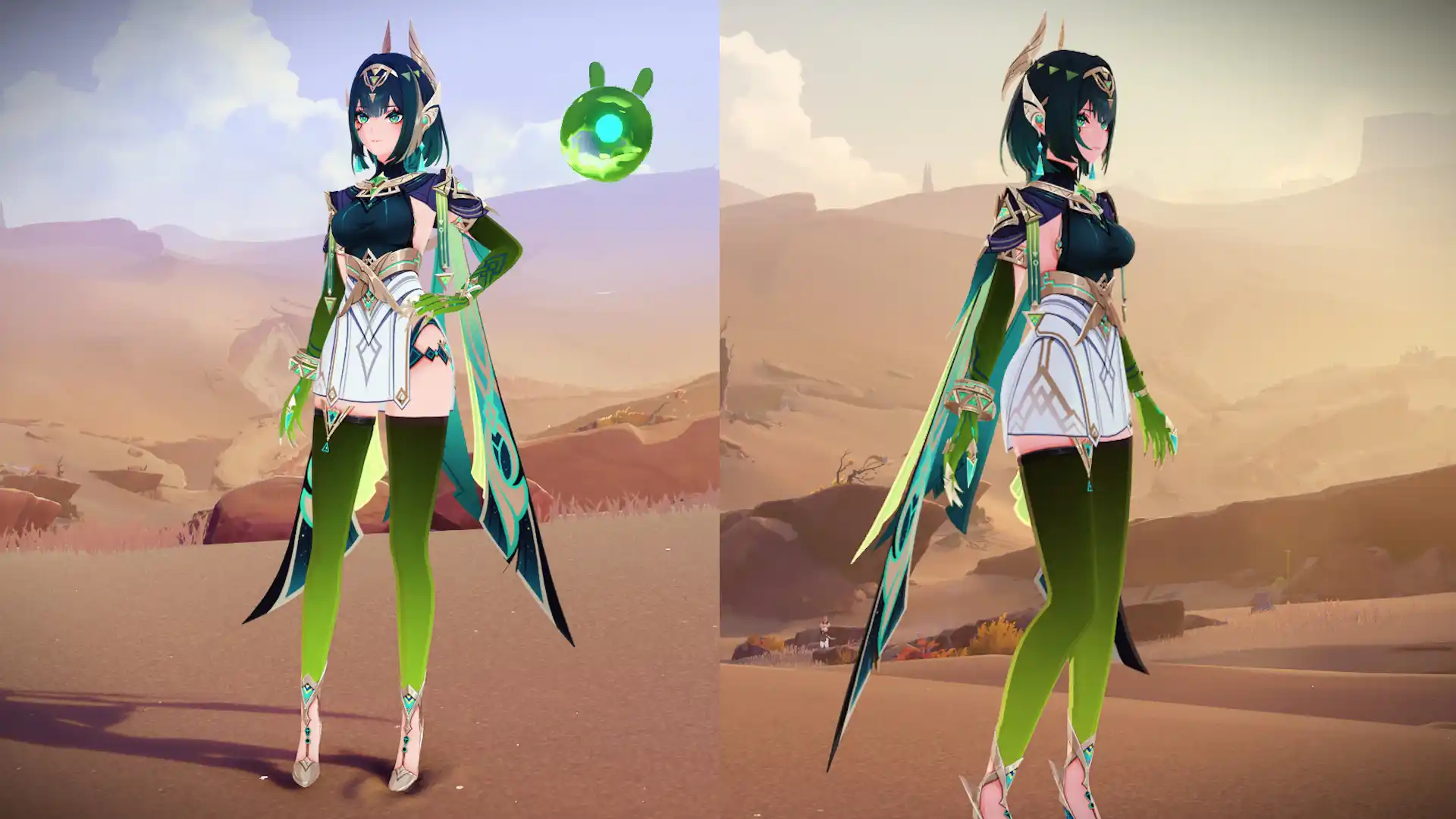 原神 ネフェル Tanned Nefer with Green Tights mod