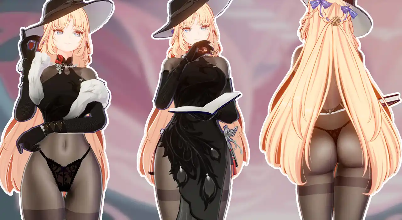 原神 ニコ Nicole Black Dress mod