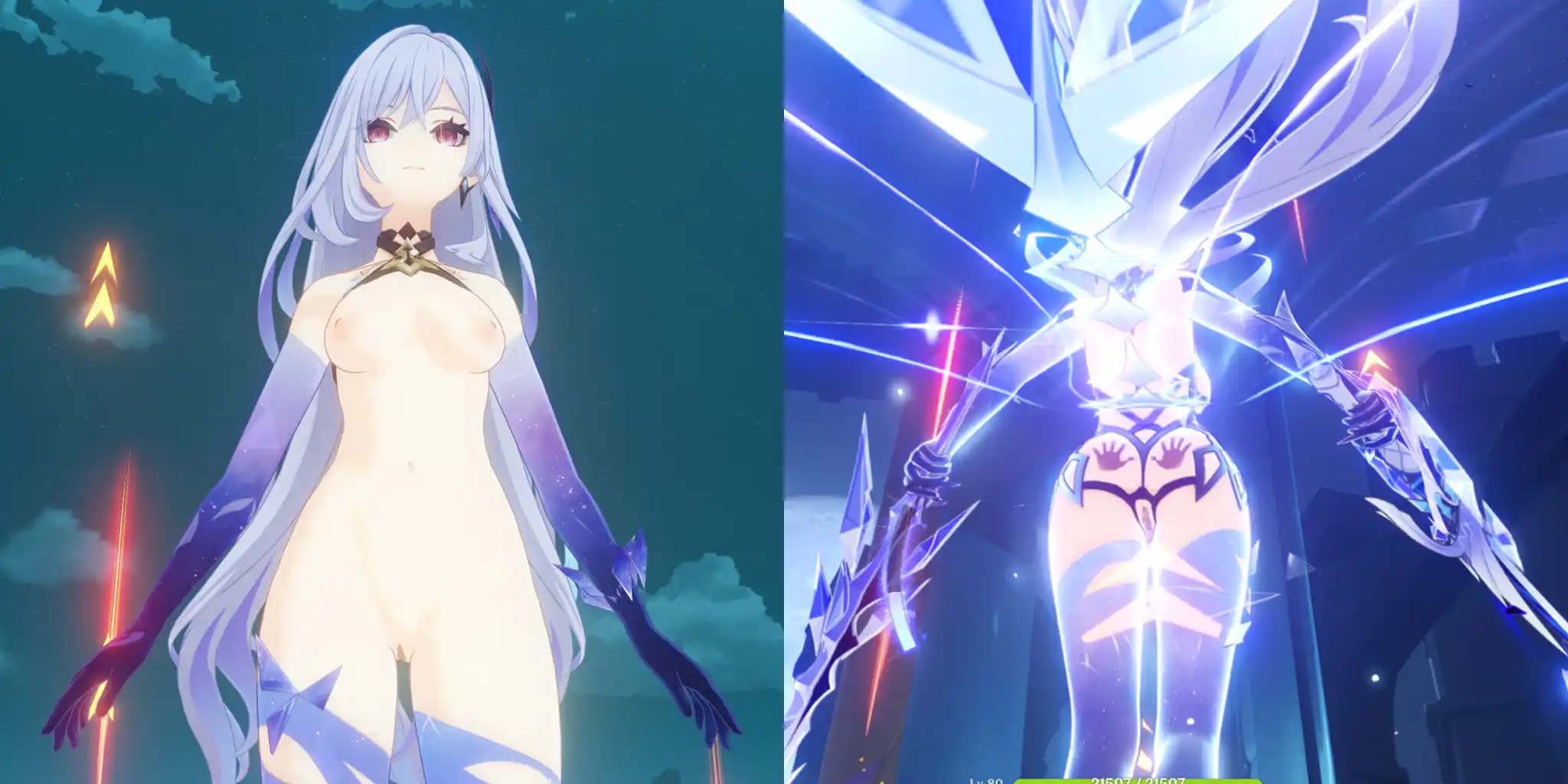 原神 スカーク Skirk nude toggle(Includes E Skill Toggle) mod