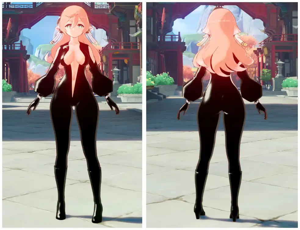 原神 煙緋（えんひ） Leather Bodysuit Yanfei mod