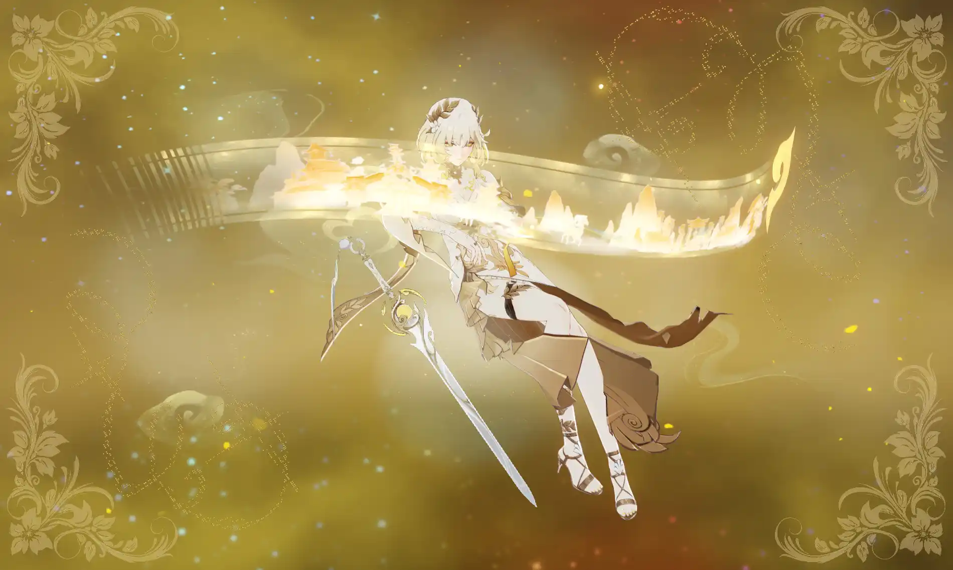 原神 兹白 Moonshard's Golden Effects mod