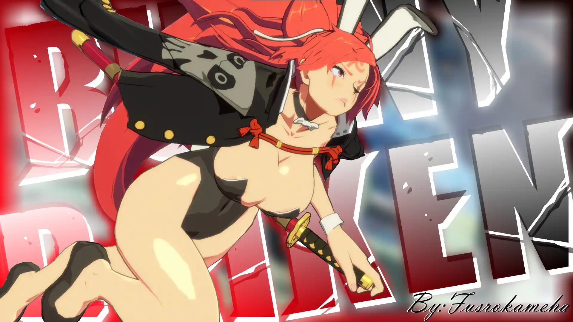 ギルティギアストライヴ 梅喧 Playboy Bunny Suit for Baiken mod