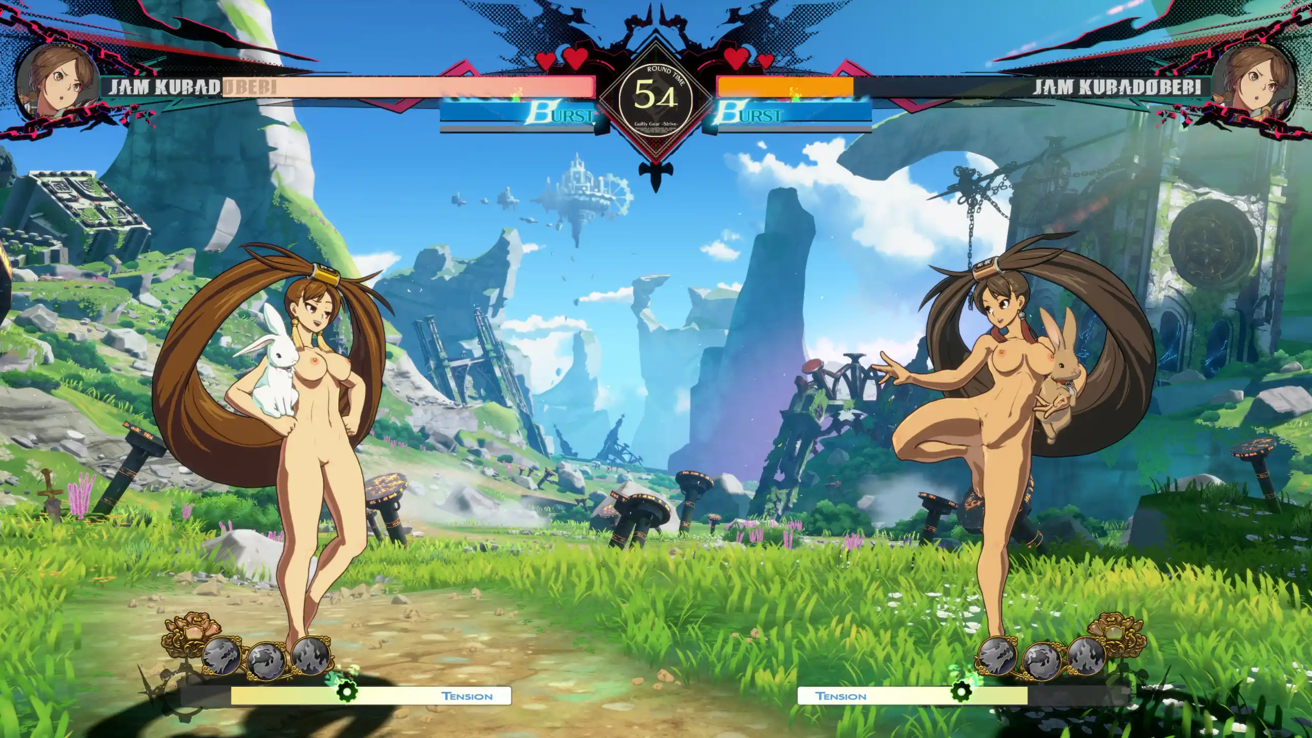 ギルティギアストライヴ 紗夢 Nude and Semi Nude Jam mod