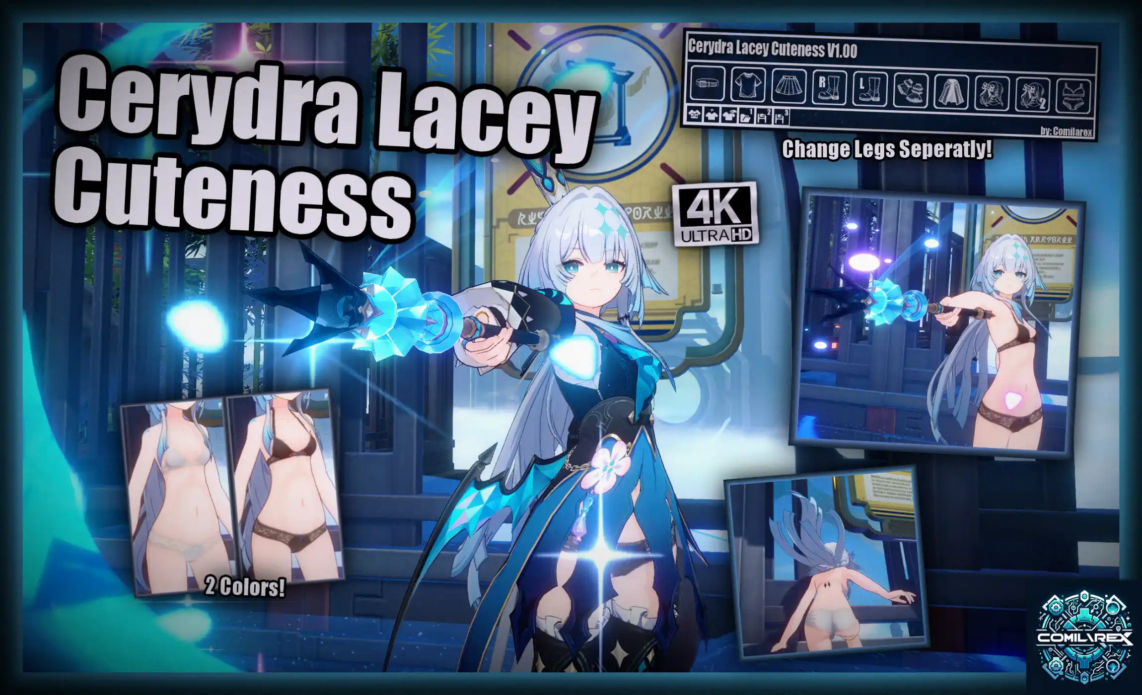 崩壊スターレイル ケリュドラ mod Cerydra Lacey Cuteness Underwear 4K + Dressup!