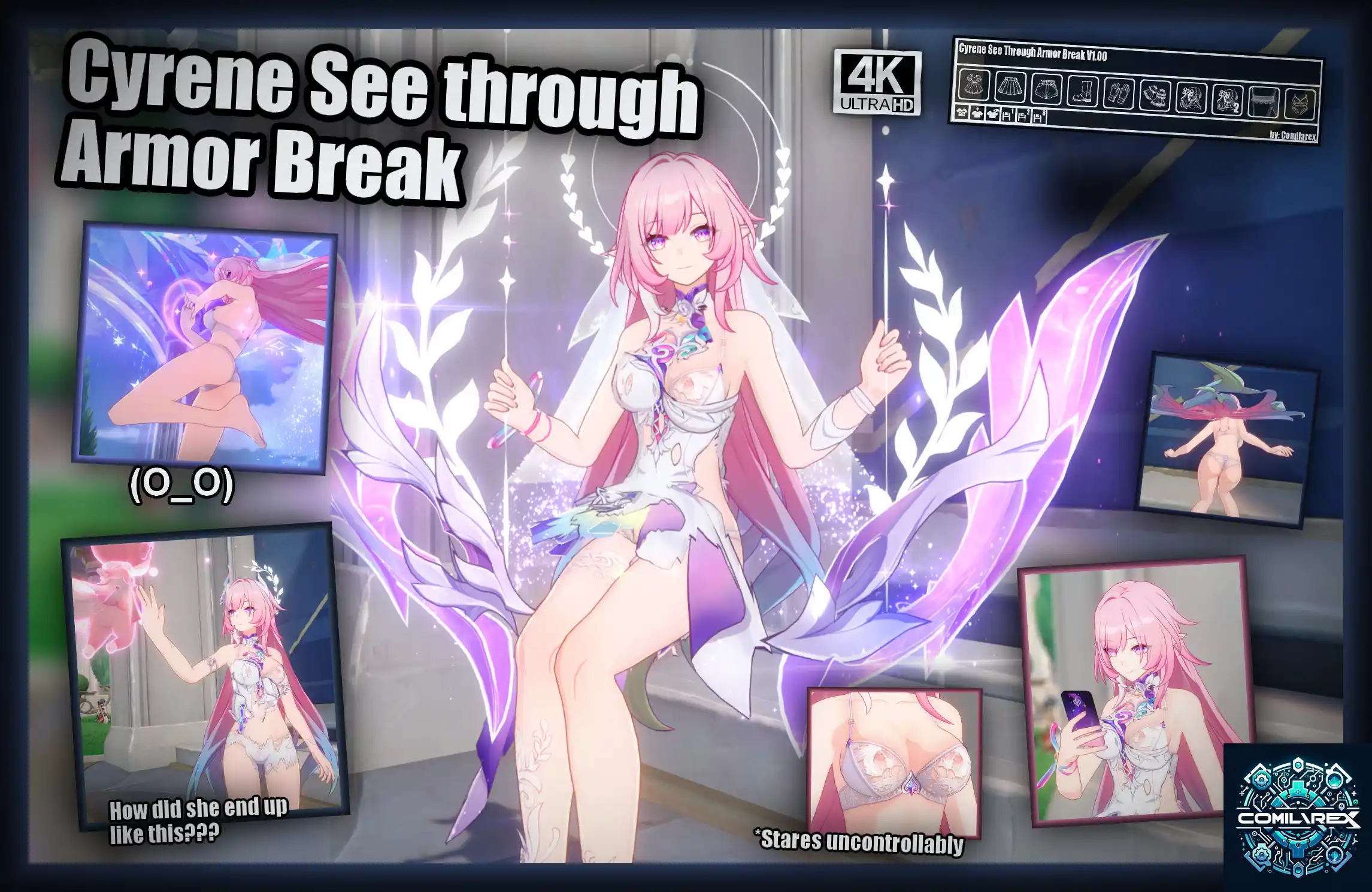 崩壊スターレイル キュレネ mod Cyrene Lingerie Armour Break 4K