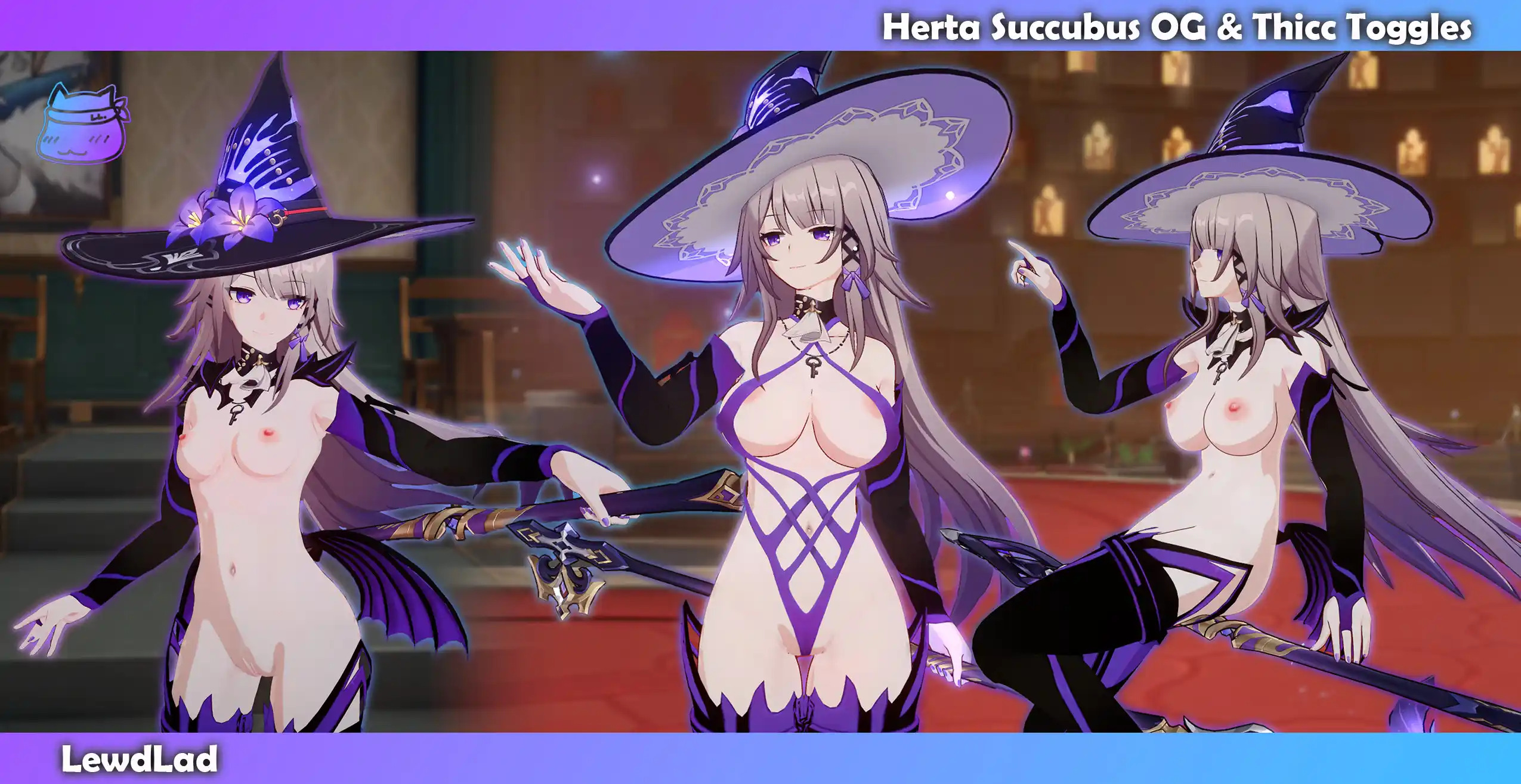 崩壊スターレイル マダムヘルタ mod The Herta Succubus Witch OG & Thicc Toggles