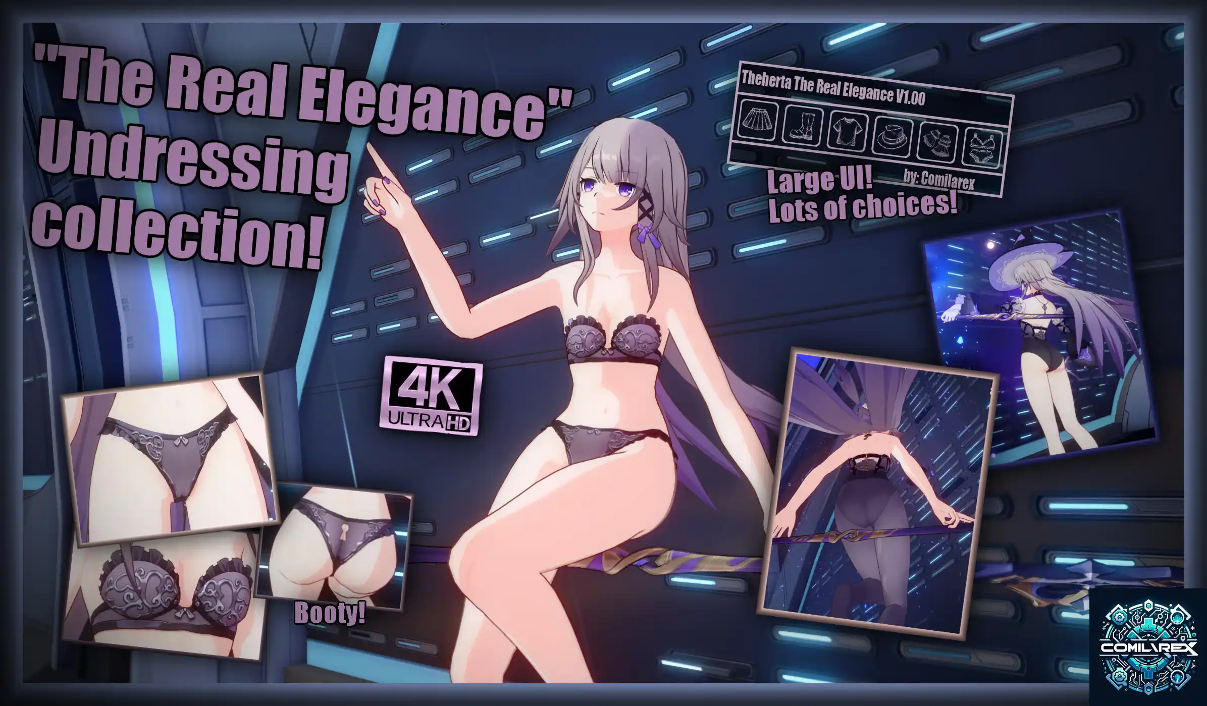 崩壊スターレイル マダムヘルタ mod The Herta Undress+Lingerie+Leotard+UI 4K