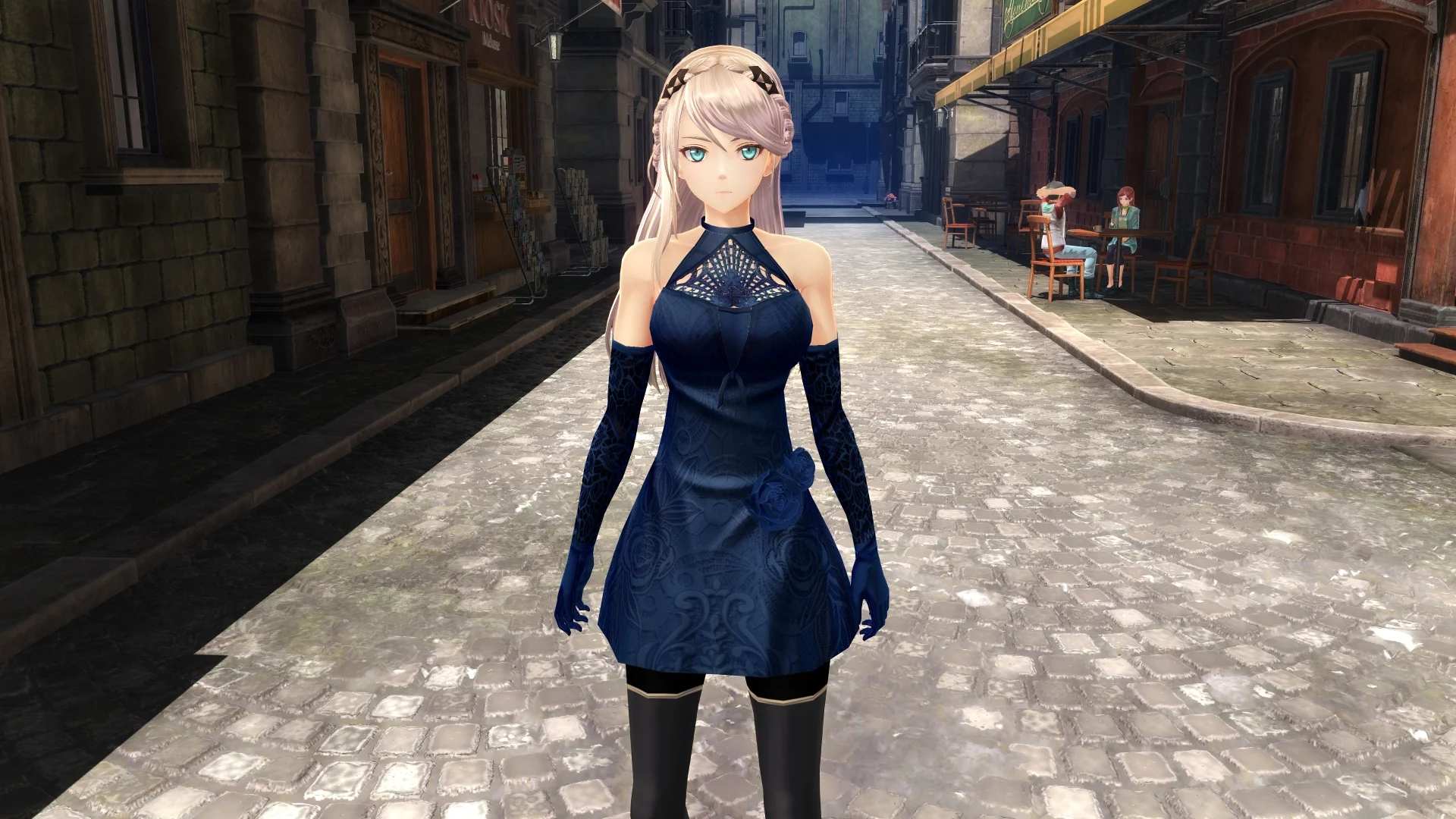 黎の軌跡2 Elaine_drakblue_dress.zip mod