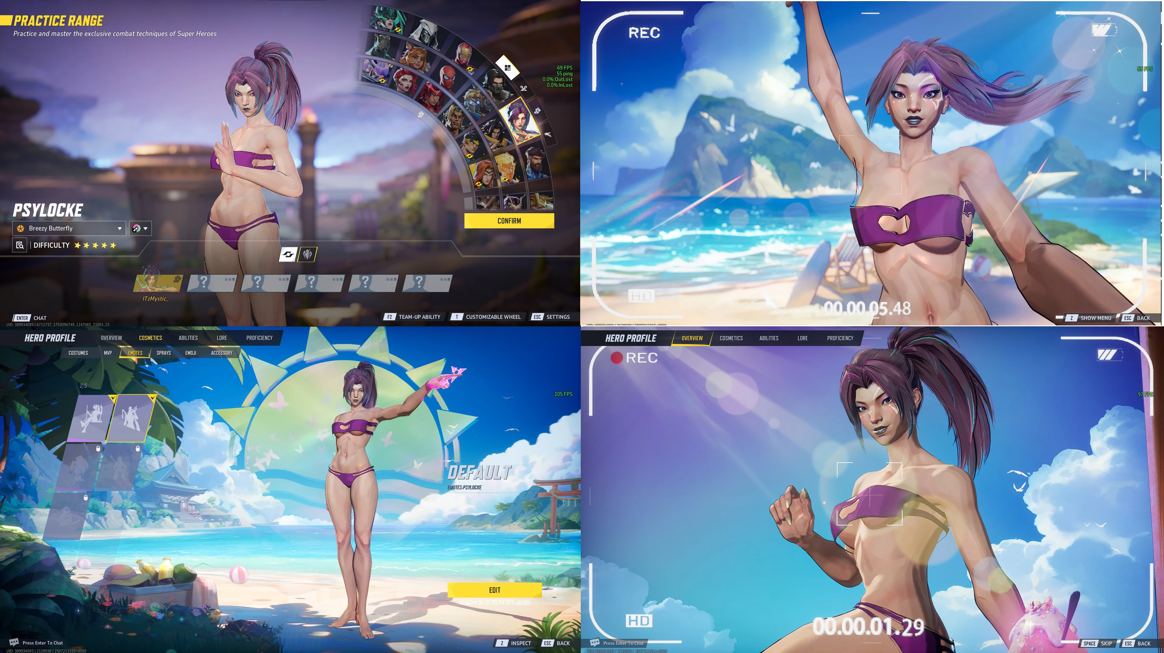 マーベルライバルズ Psylocke Purple Bikini mod