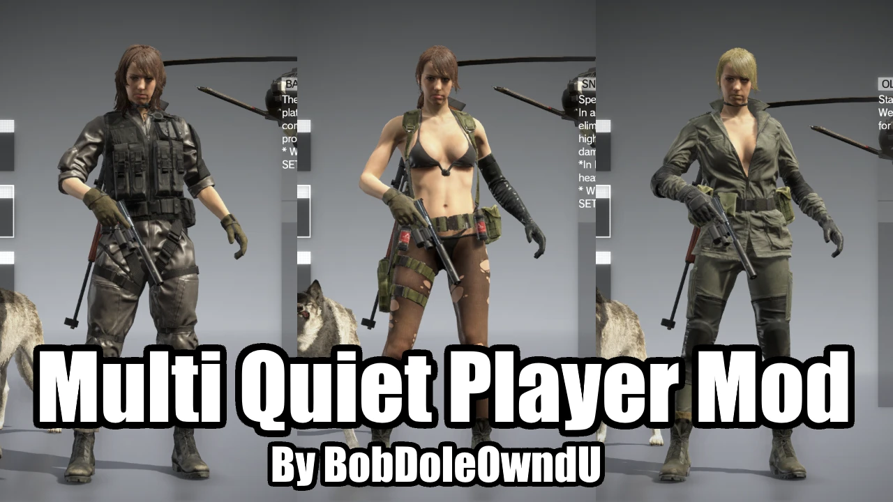 メタルギアソリッドV ファントムペイン Multi Quiet Player Mod v2.3 - Quiet ability and voice support mod