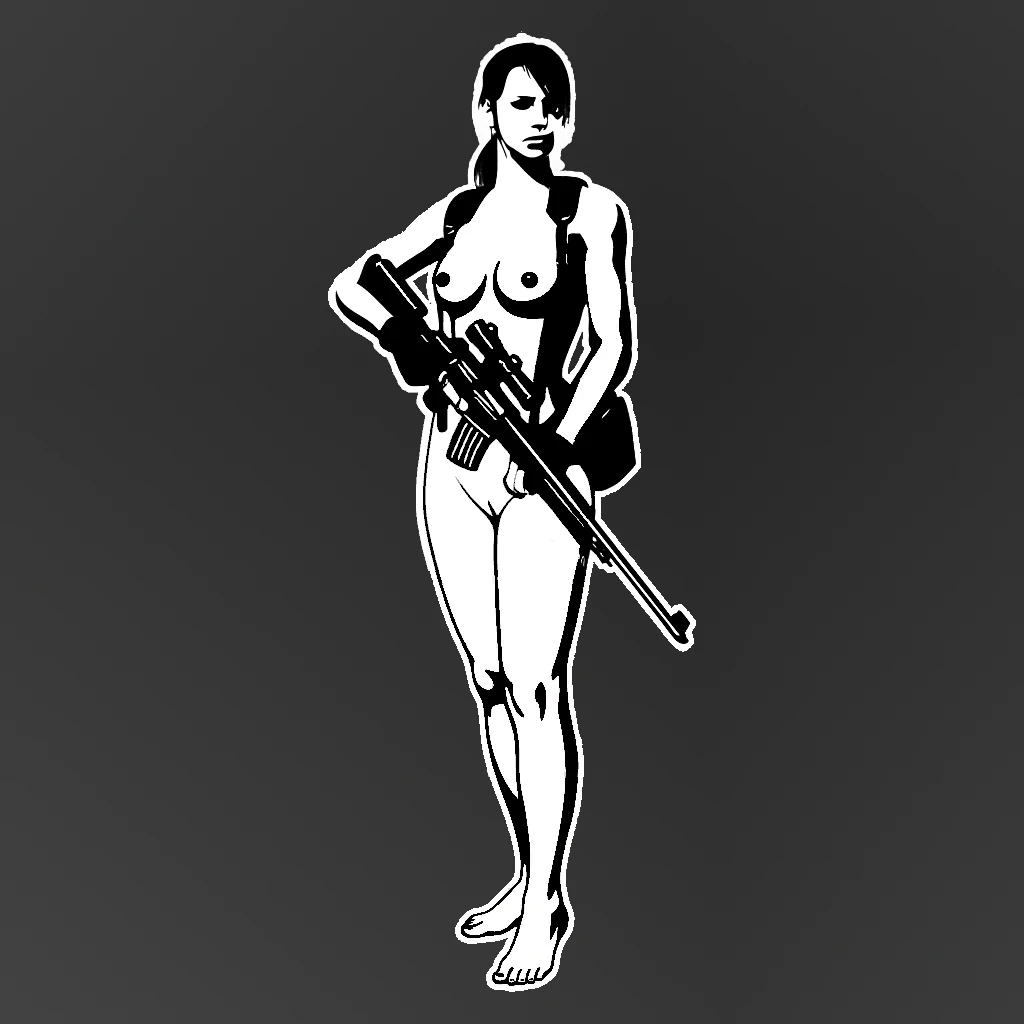メタルギアソリッドV ファントムペイン Naked Quiet Emblem mod