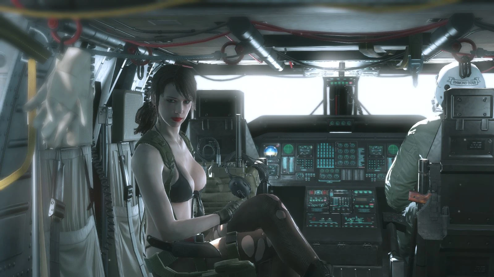 メタルギアソリッドV ファントムペイン Makeup For Default Quiet Plus Blonde Hair mod