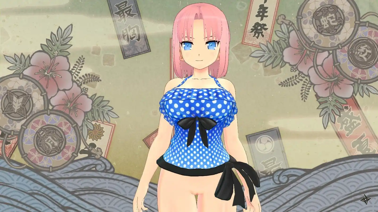 閃乱カグラ ESTIVAL VERSUS Braless School Swimsuit mod