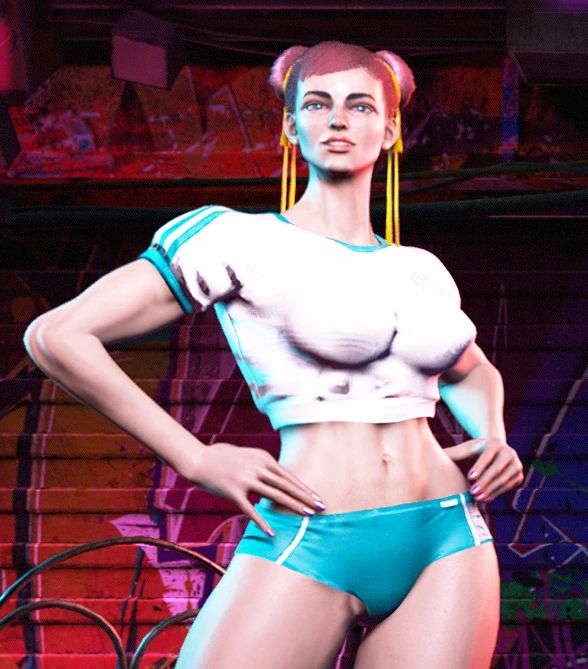 SF6 マノン Japanese School Gym Manon mod