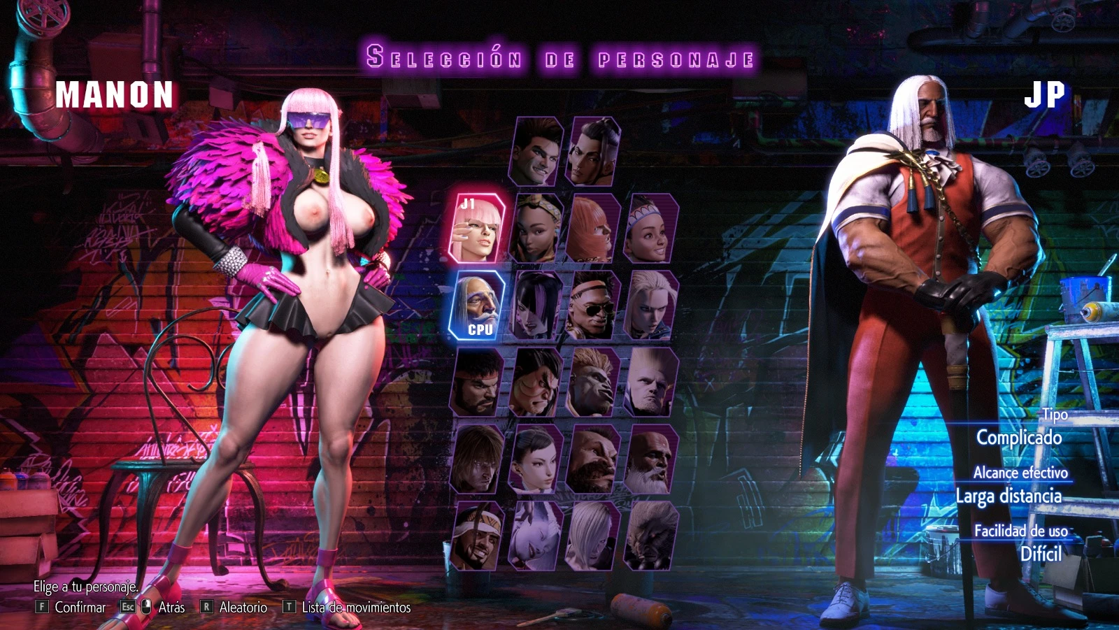 SF6 マノン Manon C2 - Nude with Semi Clothing and Futa mod