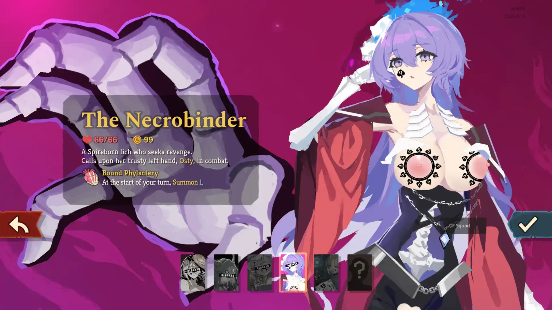 Slay the Spire 2 Necrobinder 休憩所修正＋ヌード版 mod