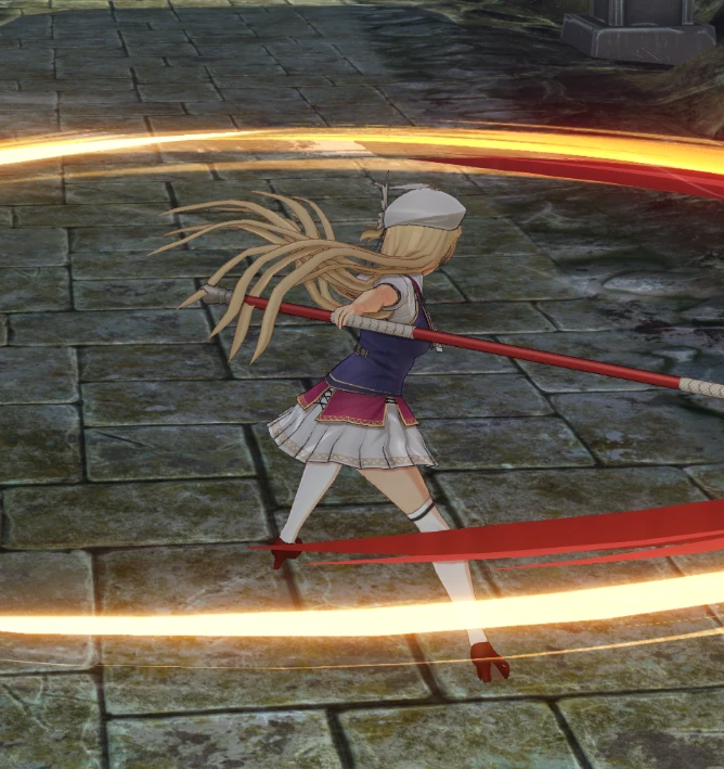 空の軌跡1st エステル Estelle's shorter schoolskirt with longhair and white hat mod