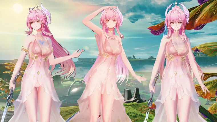 鳴潮 エイメス Aemeath Aemeath pink dress+nake 爱弥斯粉色礼服+素体 mod