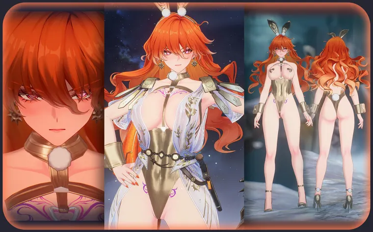 鳴潮 オーガスタ Augusta Augusta-OG&amp;Charming Bunny(Milk + Pattern)-NSFW mod