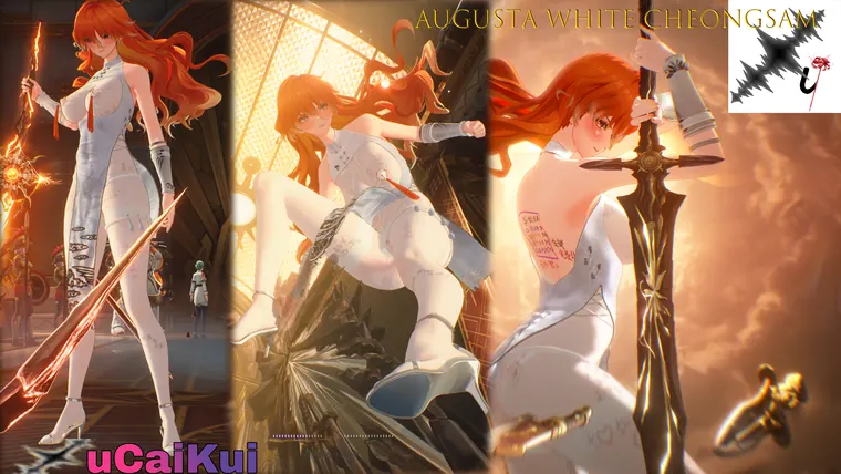 鳴潮 オーガスタ Augusta Augusta white cheongsam mod