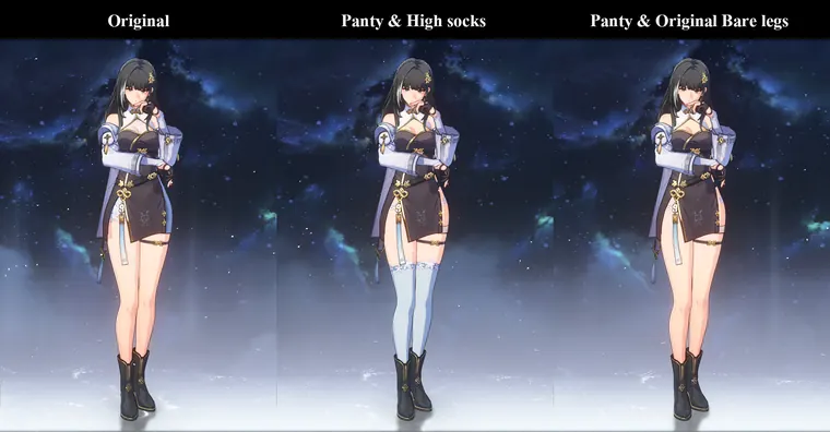 鳴潮 白芷 Baizhi Baizhi Panty&amp;High Socks/Bare legs mod