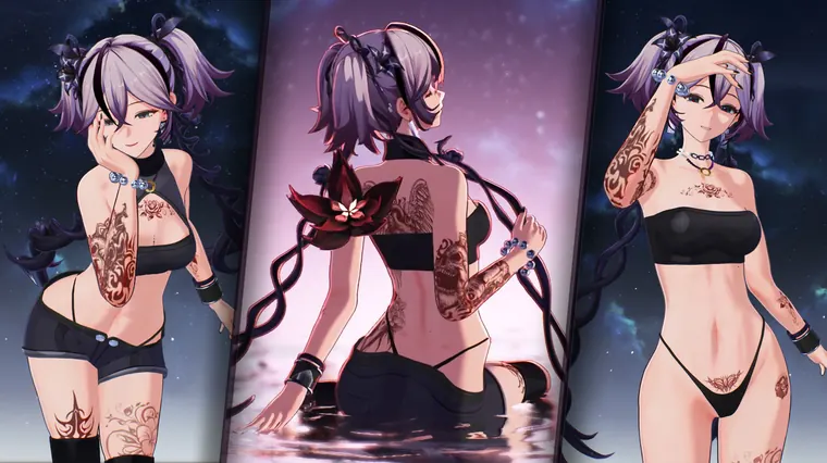 鳴潮 ツバキ Camellya Camellya | Goth GF mod