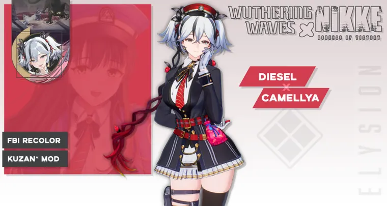 鳴潮 ツバキ Camellya NIKKE - Camellya x Diesel RED ver mod