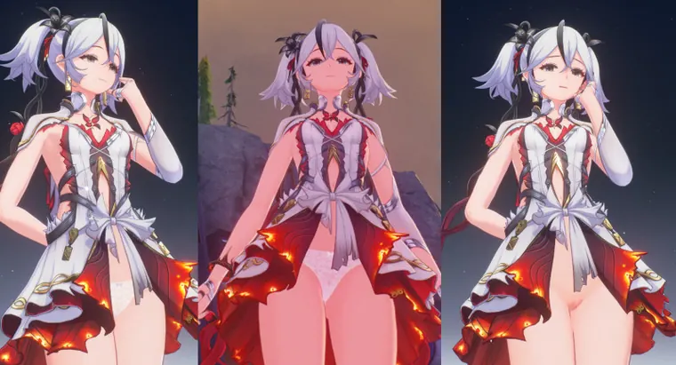 鳴潮 ツバキ Camellya Camellya in panty, can take it off mod