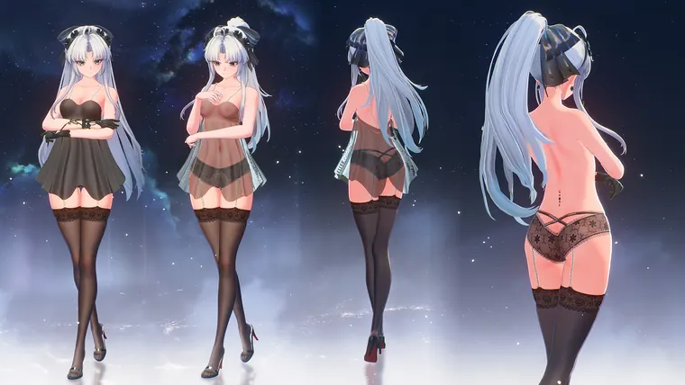 鳴潮 カルロッタ Carlotta 珂莱塔黑丝睡衣-Carlotta-black stockings pajamas mod