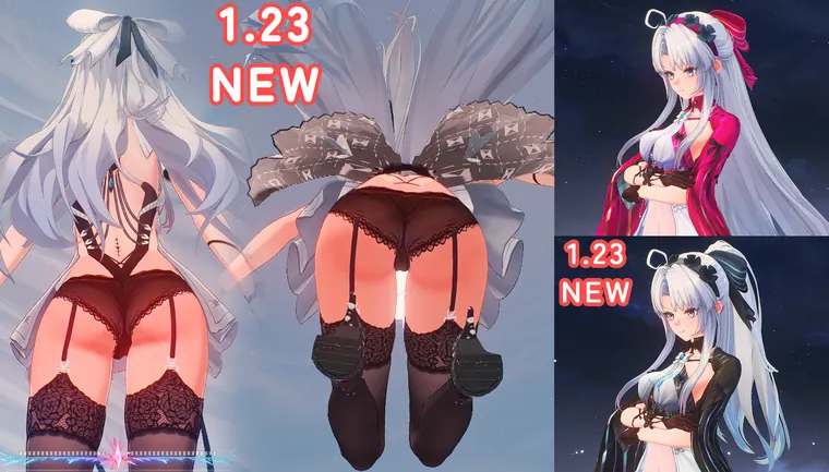 鳴潮 カルロッタ Carlotta 珂莱塔透明蕾丝内裤V6-Carlotta Transparent lace underwear V6 mod