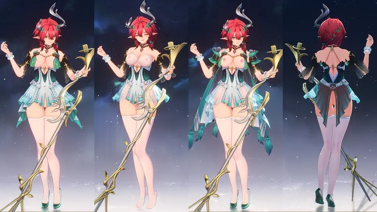鳴潮 シャコンヌ Ciaccona 夏空白丝袜-V2-Ciaccona - White stockings mod