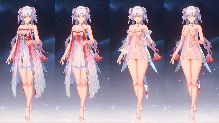 鳴潮 今汐 Jinhsi 汐汐透明衣装-Jinhsi Transparent clothing mod
