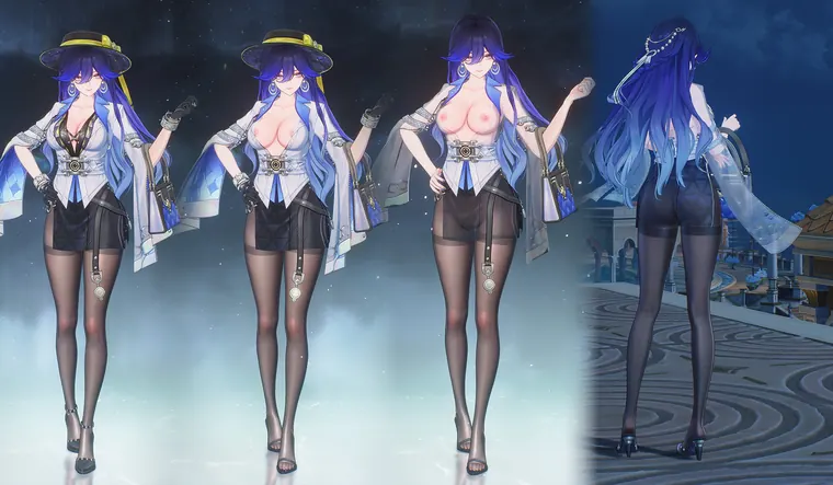 鳴潮 ルシラー Lucilla 洛瑟拉黑丝裤袜-Lucilla-black stockings mod