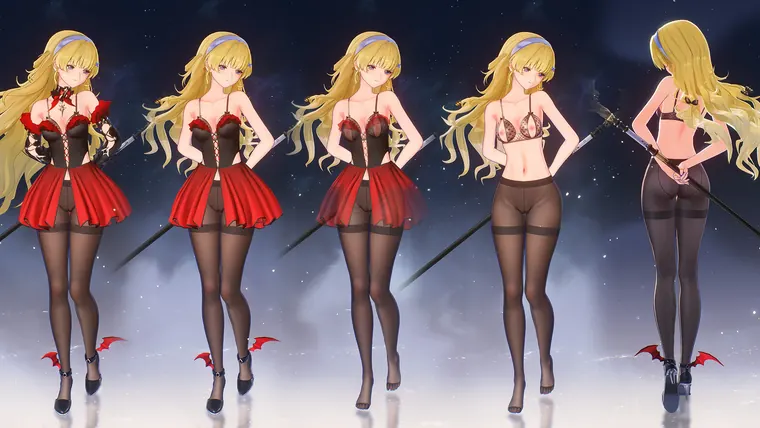 鳴潮 フィービー Phoebe 菲比黑丝礼裙-Phoebe-Black Stockings-Formal Dress mod