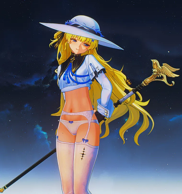 鳴潮 フィービー Phoebe Skirtless Phoebe w/ Pantsu + Garter Belt mod