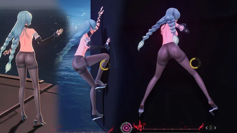 鳴潮 フローヴァ Phrolova 弗洛洛透明黑丝开档-Phrolova Black stockings on gear mod