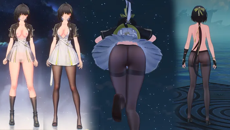鳴潮 漂泊者 Rover 女主黑丝裤袜  Rover-Black Pantyhose-Skin mod