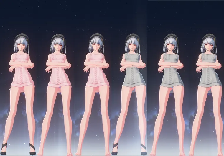 鳴潮 散華 Sanhua Sanhua - Virgin Killer Sweater (Toggle H) mod