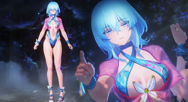 鳴潮 ショアキーパー The Shorekeeper Shorekeeper x Butterfly Swimsuit (Marvel Rivals) mod