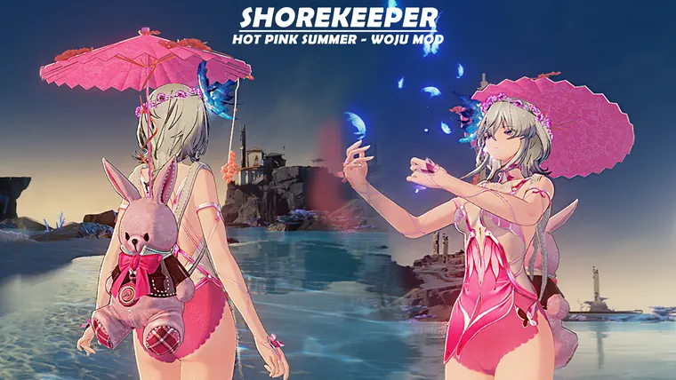 鳴潮 ショアキーパー The Shorekeeper Woju - Shorekeeper Hot Pink Summer mod