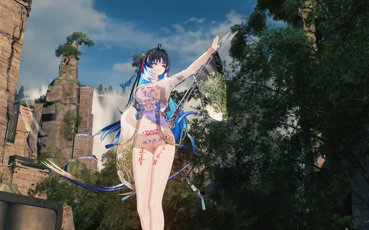 鳴潮 秧秧・玄翎 Yangyang: Xuanling Yangyang:Xuanling-Transparent&amp;Graffiti mod